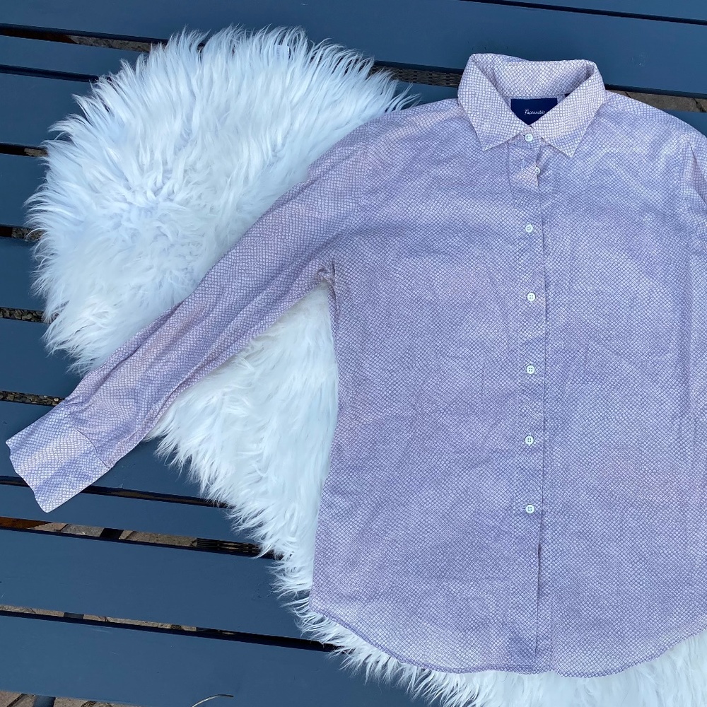 Façonnable Grey Dot Pattern Blouse